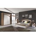 Armoire 2 portes pleines coulissantes chêne laqué PERLE L175 - BRESILIA