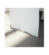 FOBUR - Bureau avec caisson de 3 tiroirs L 136cm - Blanc-chêne