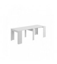 FOTAB - Table à manger extensible L51-237 cm - Blanc brillant